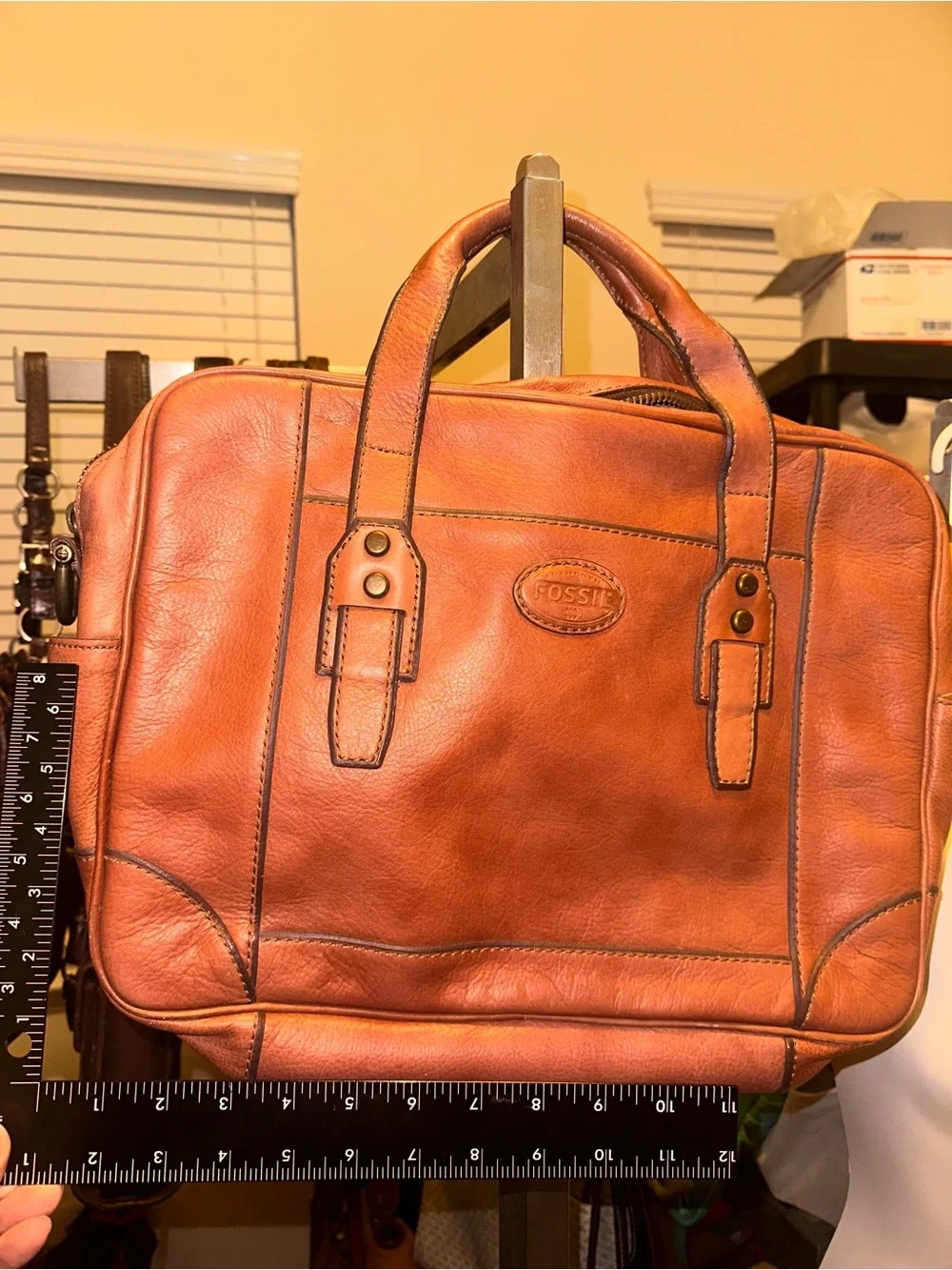 FOSSIL Vintage Computer Bag Briefcase XL Leather